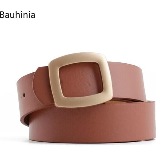 New Women Belt Male High Quality Leather Belt Women Genuine Leather Strap Luxury Pin Buckle Fancy Vintage Jeans