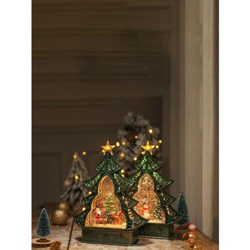 Zq Christmas Snowflake Birthday Gift for Girls Music Box Fantasy Creative Tree Storm Lantern Decoration