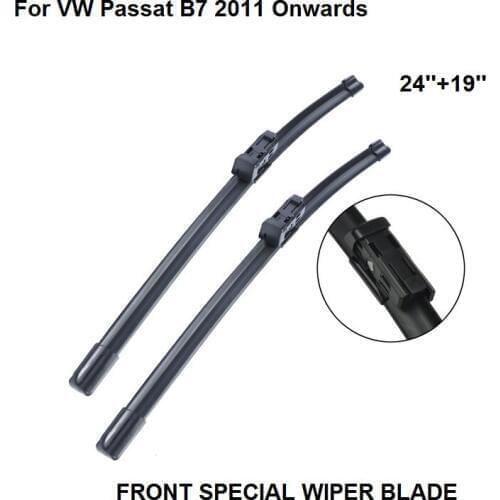 Front Windshield Wiper Blade For VW Passat B7 2011 Onwards 24''+19'' High Quality Iso9000 Natural Rubber Clean