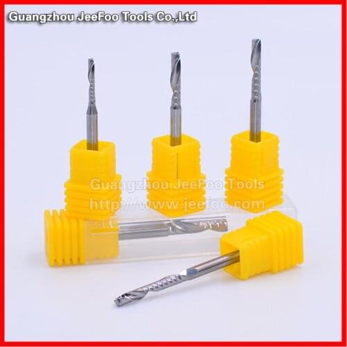 1/8mm AA Series Tungsten Carbide Single Flute Spiral End Mill CNC Milling Cutter for Wood