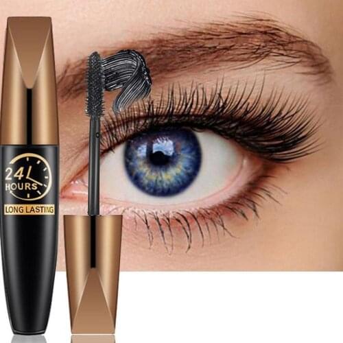 4D Silk Fiber Mascara Eyelashes Long Thick Curling Lengthening Make Up Eyes Curling Waterproof Eyelash Extension Mascara