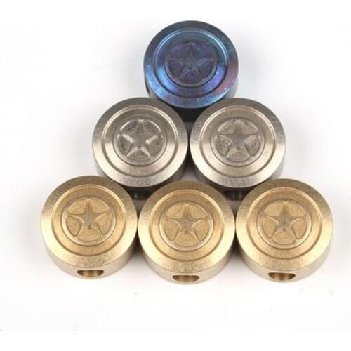 Star Pattern Titanium Alloy/Brass Knife Beads Paracord Outdoor EDC Bead Accessories
