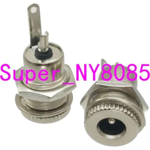 10pcs Connector DC Power 5.5mm x 2.1mm female socket bulkhead panel brass