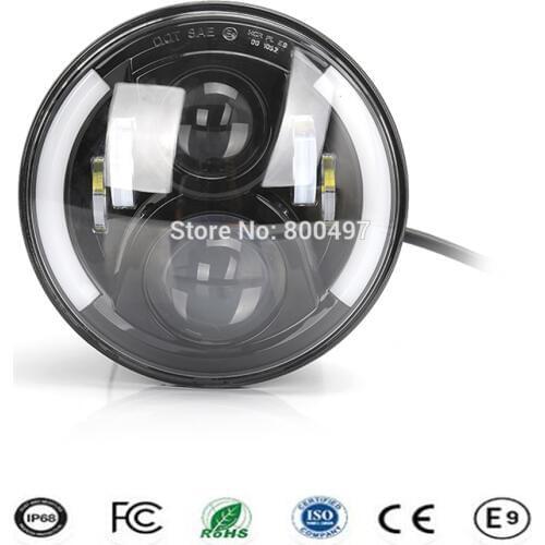 2 x Car LED Headlight 60W 7 Inches Led Headlight H4 9003 High Beam Low Beam Day time Running Lights for Jeep Lada 4x4 Harley