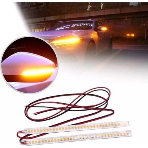 Car LED signal light streamer turn signal car rearview mirror modified LED streamer turn signal 12V Yellow light Universal 2pcs