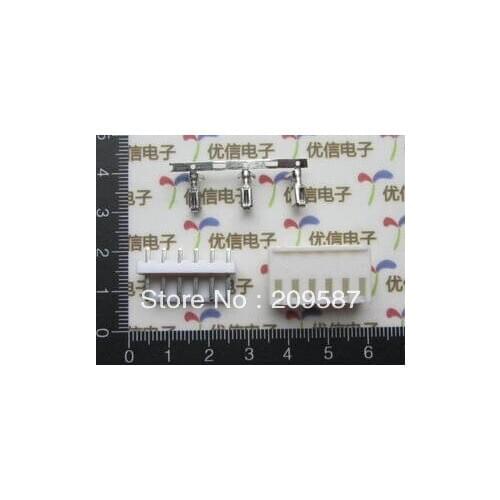 50 Sets VH 3.96mm Connector 6 pins Housing/Base/Pins