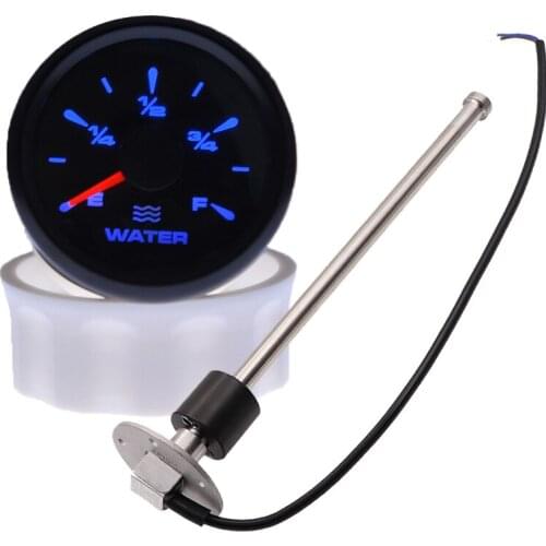 52mm Boat Car Fuel Level Sensor 0-190ohm 240-33ohm Water Level Meter Marine Water Level gauge Sensor Sender Unit for yacht 9-32V