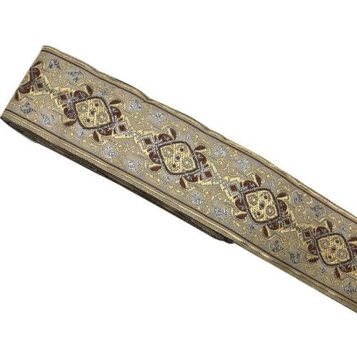 7M/lot 5cm Wide African Fabric Bag Decor Sewing Embroidered Lace Stage Costume Accessories Lace Trims Ribbon Water Soluble