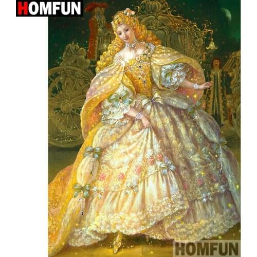 HOMFUN Full Square/Round Drill 5D DIY Diamond Painting "Cartoon beauty" Embroidery Cross Stitch 5D Home Decor A08718