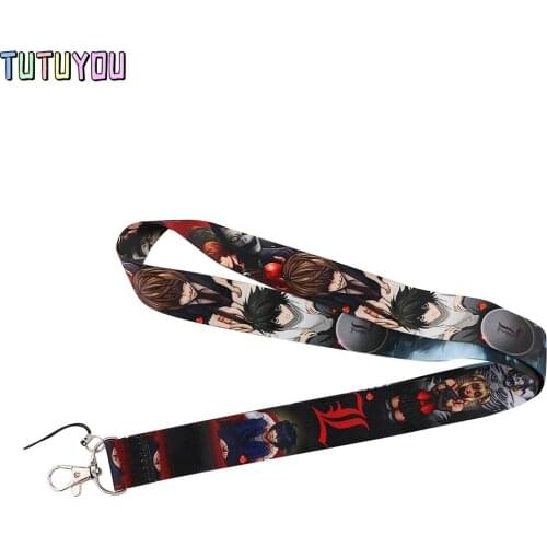 PC3201 Death Note Cartoon Key Chain Lanyard Gifts For Child Students Friends Phone USB Badge Holder Necklace