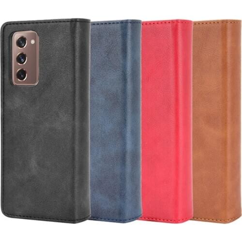 Wallet Case for Samsung Z Fold 2 5G Flip Full Protective Cover for Galaxy Z Fold2 Funda Stand Leather Para