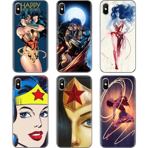 Face-Superhero-C-Wonder-Woman For Samsung Galaxy S7 S8 S9 S10E S20 FE Note 10 20 Edge Lite Plus Ultra Soft Case