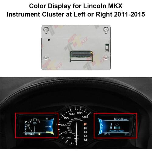 Color Display for Lincoln MKX MKZ Instrument Cluster at Left or Right lcd