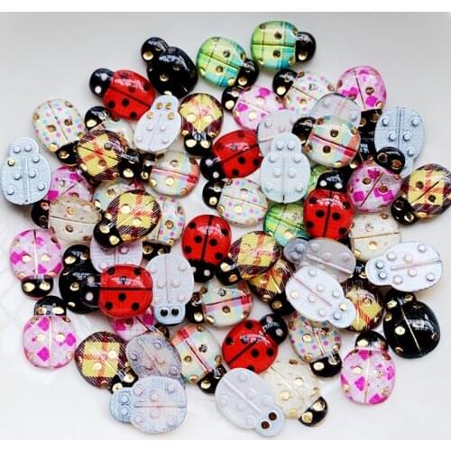 50pcs Lovely Beetle Flat Back Decorative Acrylic Scrapbook Home Floral Decorative DIY scrapbooking embellishments