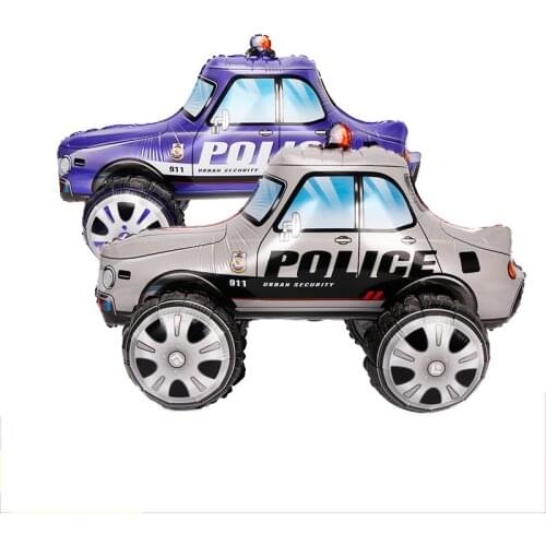 Childrens Toy Decoration Activities Birthday Three-dimensional Cartoon Police Car Inflatable Balloons Baby Decoration
