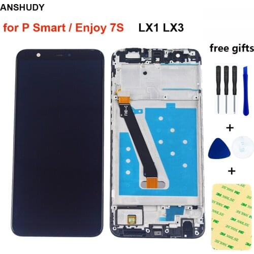 For Huawei P Smart LCD Display For Huawei Enjoy 7S LCD Display FIG-LX1 / FIG-L21 Touch Screen Digitizer Sensor Assembly Frame