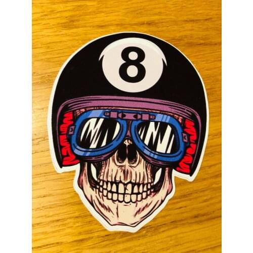 EIGHTBALL SKULL Aufkleber Sticker 8 Ball Chopper Motorcycle Style Race V8 Mi476