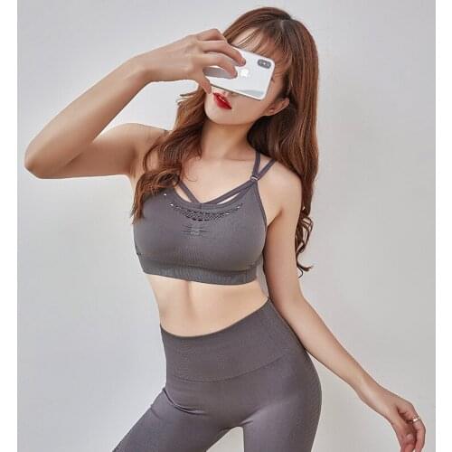 Energy Seamless Sports Bra Running Back Cross Strappy Yoga Bra With Removable Pads Brassiere Sport Woman Fitness Top Activewear