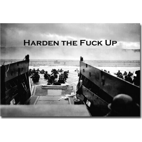 HD Fighter Pistol Harden Military Motivational Quote Education Art Printed Canvas Poster Modern Home Office Wall Decoration