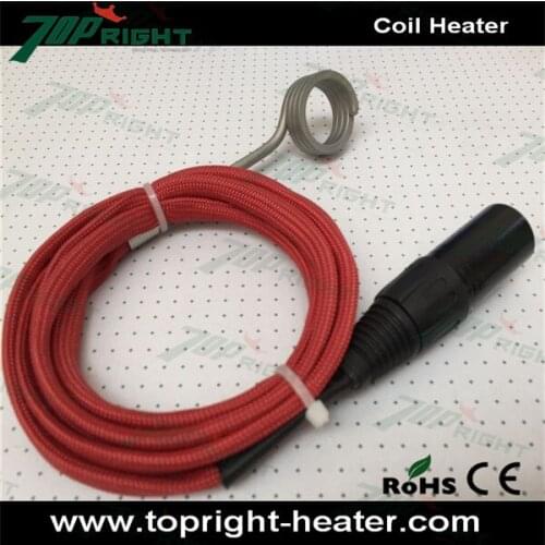 ID16mm coil heater for electric nail dab with 1.2meter red kevlar sleeve