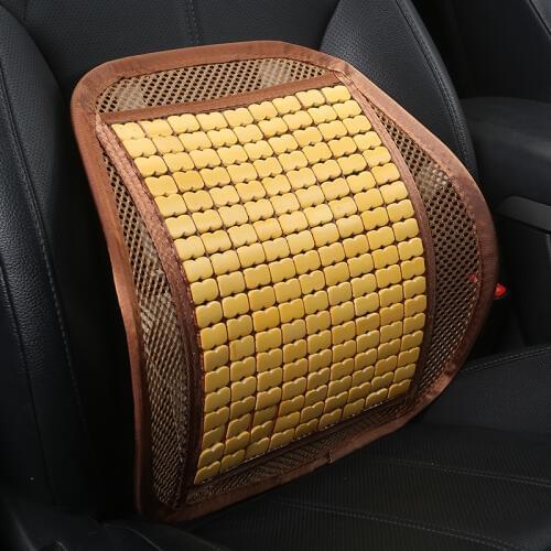 KKYSYELVA Bamboo Car Seat Back Support Summer Cooling Lumbar supports for office home Waist Support Interior Accessories