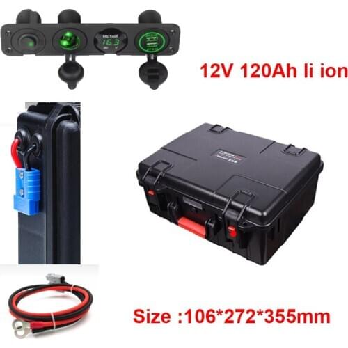 GTK 12V 120AH lithium ion battery BMS 3S for 1000W Solar energy storage boat RE Household appliances +10A Charger