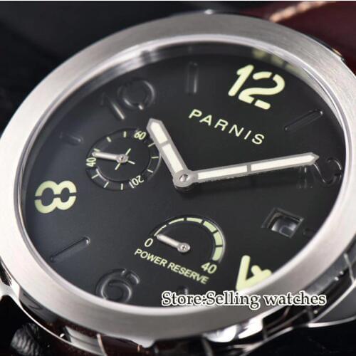 Parnis Menchanical Watches 44mm Luminous Date Sapphire st2530 automatic movement Male Wrist Watches