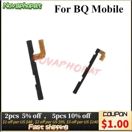 Novaphopat For BQ Mobile BQ-5518G Jeans Power Switch On Off Volume Up Down Ribbon BQ-5522 Next Power Buttons Key Flex Cable
