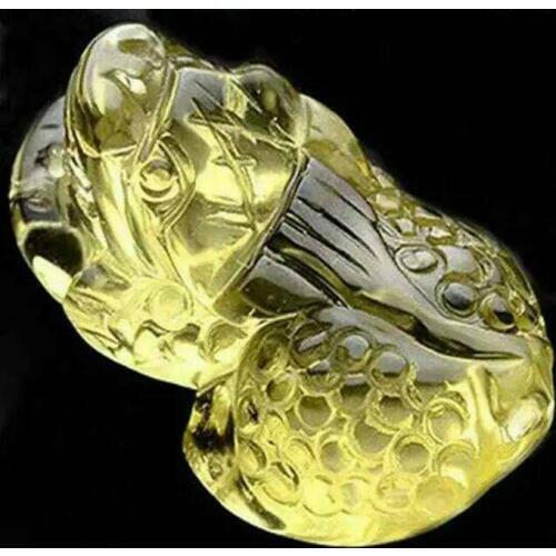 Natural Yellow Crystal Pendants Necklace Lucky Fine Carving Brave Troops Pi Xiu Pendant Jewelry Accessories JoursNeige