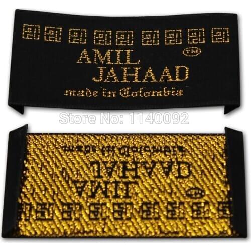Custom overcoat down jacket labels/garment printed tags/labels big size embroidered satin woven labels/logo 1000 pcs a lot