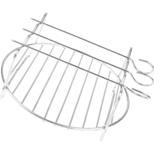 Baking Tray Skewers Air Fryer Stainless Steel Holder BBQ Rack Double-deck Home Replacement Barbecue
