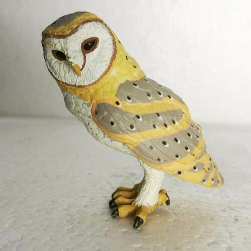 Pvc figure bird model toy The owl Tyto alb monkey face eagle owl simulation animal model toy