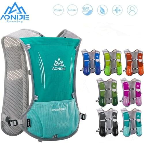 AONIJIE E913B 5L Hydration Backpack Rucksack Bag Vest Harness Water Bladder Hiking Camping Running Marathon Race Sports Orange