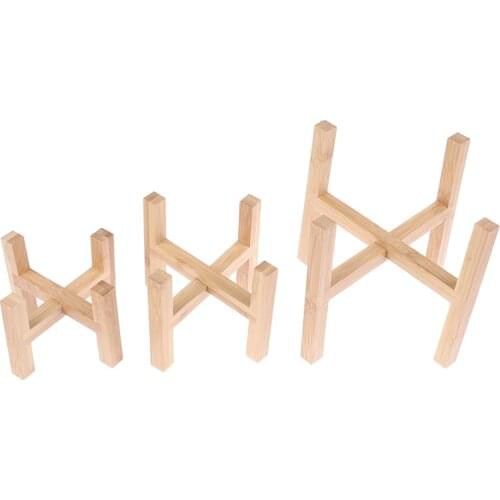 Wood Planter Pot Trays Flower Pot Rack Strong Free Standing Bonsai Holder