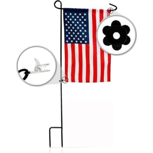 5 pairs Garden Flag Stoppers Rubber Stops and Clear Anti-wind Clips