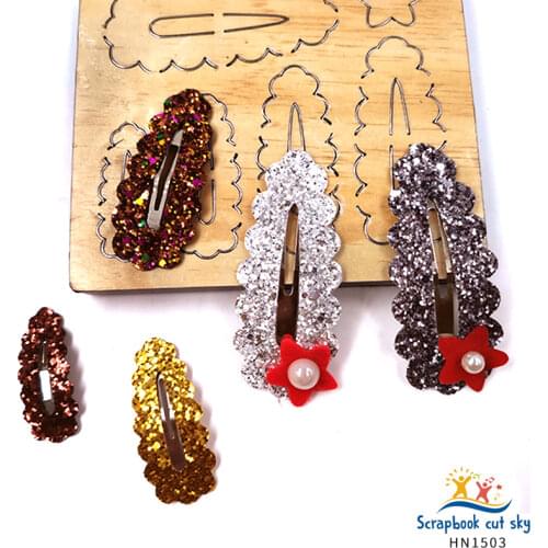 Wave Hairpin Decoration, Various Sizes HN1053 Muyu Wooden Mold Cutting Dies Suitable For Market General Machines