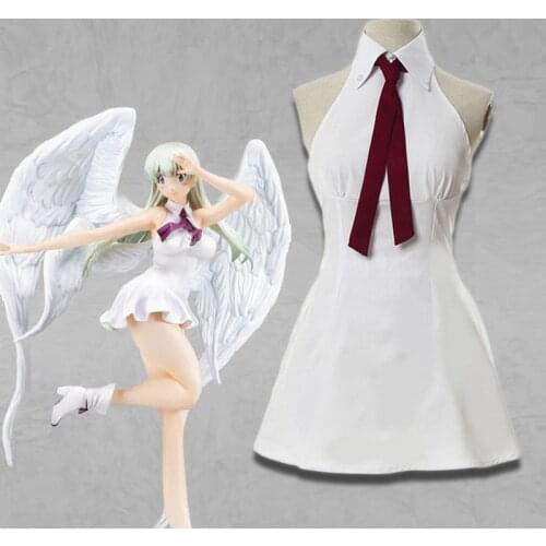 The Seven Deadly Sins Wrath of The Gods Cosplay Costume Elizabeth Liones Women White Sleeveless Dress Cosplay Costume Halloween