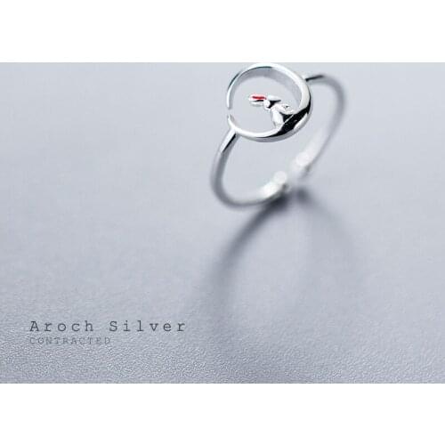 Punk Moon Rabbit Rings For Women Girls Fashion Irregular Finger Rings Gift 2021 Female Jewelry Party