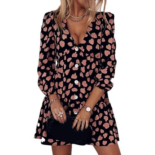 Womens Dress Summer V-Neck High Waist Short Dress for Party Holiday Casual Lady Slim-Fit Flared A-Line Flowers/Dots Mini Dress