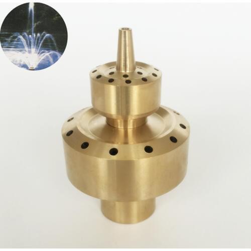1" 1.5" Brass Double 2 Layer Shining Coat Flower Column Fountain Nozzles