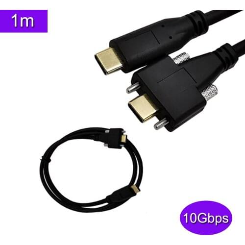 10Gbps 5A USB 3.1 Type-C Male to USB-C Male Data with screw Cable 1m