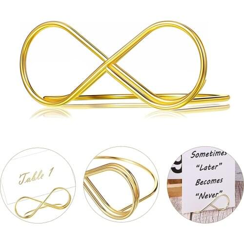 20pcs Table Number Holder StandsMetal Table Number Stands Name Setting Place Card Holders for Wedding Party Number Paper Menu