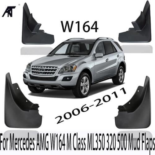 NEW 4pcs For Benz Rubber Fender Flares Mudguard Splash Guards Mud Flaps For Mercedes AMG 2006-2011 W164 M Class ML350 320 500