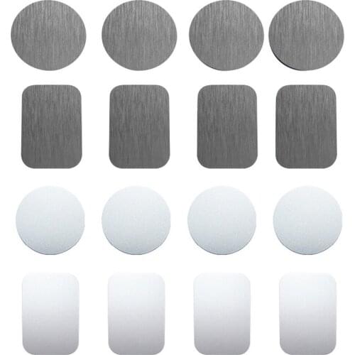 Besegad 8pcs Universal Replacement Metal Plate Kit Self Adhesive for Magnetic Magnetism Car Phone Holder Stand Mount Bracket