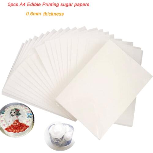 Wafer Rice Papers for Cake Decoration 5pcs/Lot Edible Sugar Icing Paper Printing Kosher Paper Sugarcraft Baking Supply