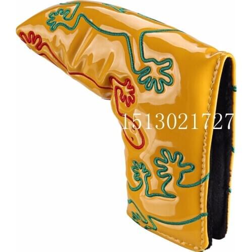 1pc OEM Golf Putter Cover with Magnetic Closure for Blade Golf Putter Cute Gecko Golf Headcover Head Cover