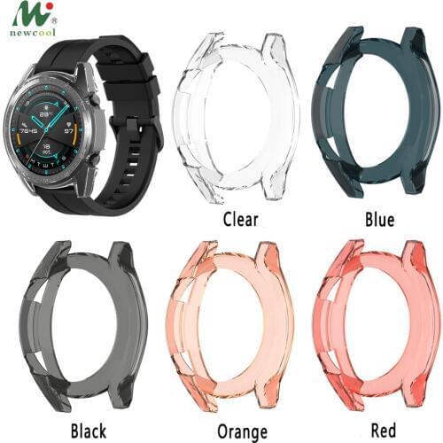 Full Coverage Soft Colorful TPU Case for Huawei GT 2 42mm 46mm 2E Smartwatch 2019 Clear Ultra-thin GT2 GT2E Protective Cover