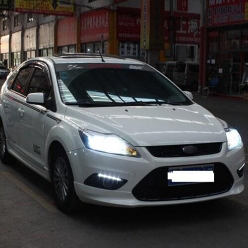 12V LED DRL Daylights For Ford Focus 2 MK2 2009 2010 2011 2012 2013 2014 LED Daytime Running Headlights Day Driving Foglamps