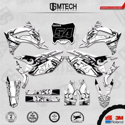 DSMTECH Customized Team Graphics Backgrounds Decals 3M Custom Stickers For 2014-2017CRF250R 2013-2016CRF450R 001