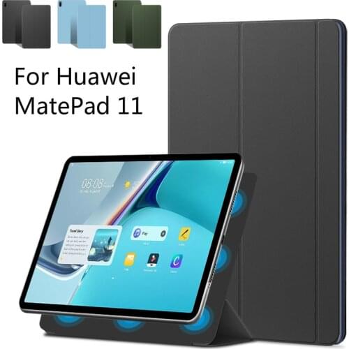 Double-sided Magnetic Case For Huawei MatePad 11 10.95 inch DBY-W09 DBY-L09 Cover Slim Folding Stand PU Leather Tablet Shell